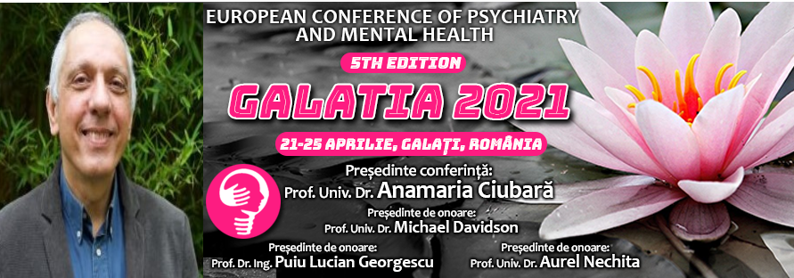 Speaker invitat. Dr. Gerard Fitoussi, președintele Societății Europene de Hipnoză Conferința Europeană de Psihiatrie și Sănătate Mintală „Galatia 2021”