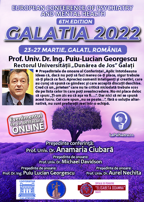 GALATIA 2022. Prof. Univ. Dr. Ing. Puiu-Lucian Georgescu, președintele de onoare al conferinței