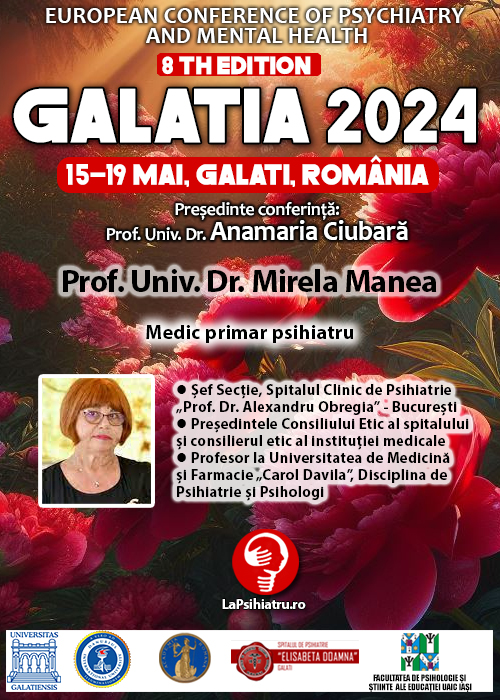 Galatia 2024. Prof. Univ. Dr. Mirela Manea