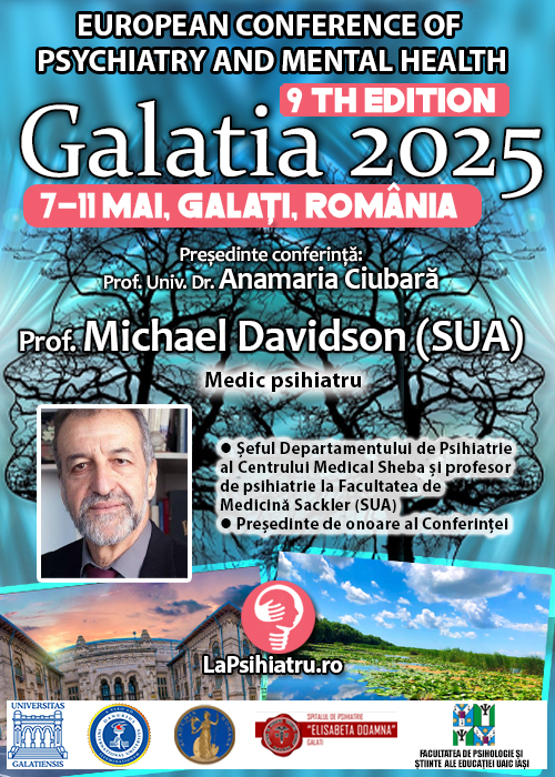 Conferința de Psihiatrie Galatia 2025. Cu România în suflet, oriunde s-ar afla: Prof. Dr. Michael Davidson
