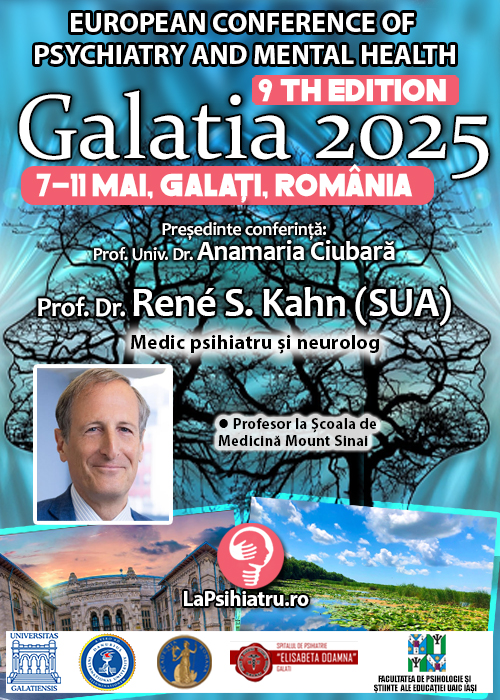 Prof. Dr. René Khan, considerat „una dintre cele mai influente minți științifice ale lumii”, vine la Conferința de Psihiatrie Galatia 2025