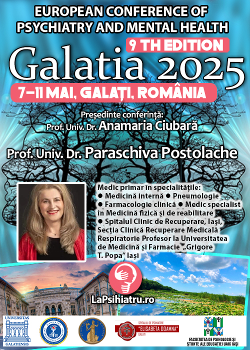 Prof. Univ. Dr. Paraschiva Postolache: Un model de excelență academică și practică medicală. Conferința de Psihiatrie Galatia 2025