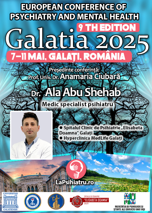 Dr. Ala Abu Shehab: Considerații farmacologice și clinice în alegerea antidepresivului la primul episod depresiv major. Conferința de Psihiatrie Galatia 2025