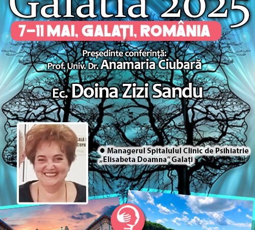 Ec. Doina Zizi Sandu, managerul Spitalului Clinic de Psihiatrie „Elisabeta Doamna” Galați. Conferința de Psihiatrie și Sănătate Mintală Galatia 2025