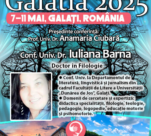 Conf. Univ. Dr. Iuliana Barna: Dialogul interdisciplinar dintre literatură, cultură și sănătate mintală. Conferința de Psihiatrie Galatia 2025