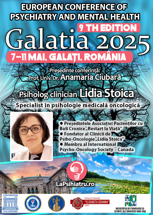 Psiholog clinician Lidia Stoica, sprijin psihologic pentru pacienții oncologici. Conferința de Psihiatrie Galatia 2025