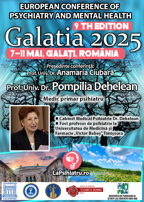 Prof. Univ. Dr. Pompilia Dehelean: Rolul formațiunii hipocampice în tulburările afective. Conferința de Psihiatrie Galatia 2025