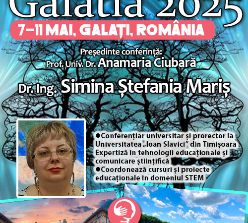 Conf. Dr. Ing. Simina Ștefania Mariș: Modelarea comportamentului de învățare al studenților și a profilurilor psihologice prin intermediul platformei PRINFO, bazată pe Inteligența Artificială. Conferința de Psihiatrie Galatia 2025