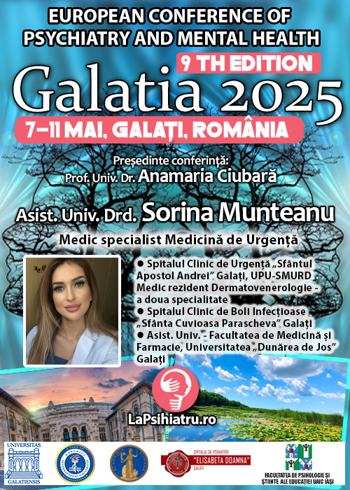Dr. Sorina Munteanu: Provocările medicinei de urgență în sănătatea mintală. Conferința de Psihiatrie Galatia 2025