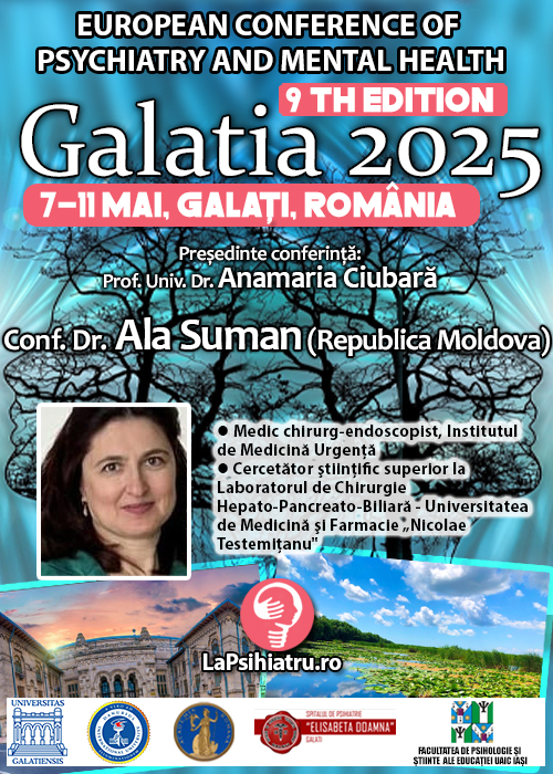 Conf. Dr. Ala Suman: Durerea postoperatorie persistentă. Conferința de Psihiatrie Galatia 2025
