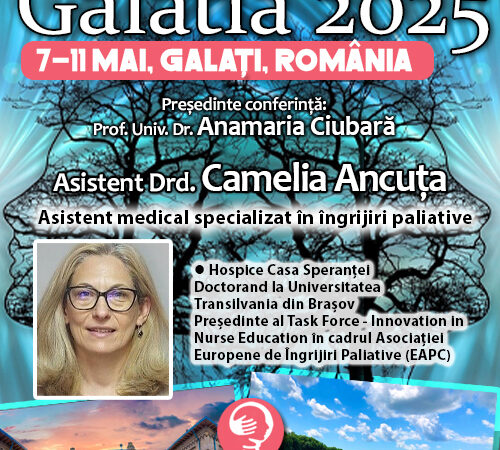 Asistent Drd. Camelia Ancuța: Simptome neuropsihiatrice și utilizarea psihotropelor în ultima săptămână de viață la pacienții cu cancer în stadiu avansat. Conferința de Psihiatrie Galatia 2025