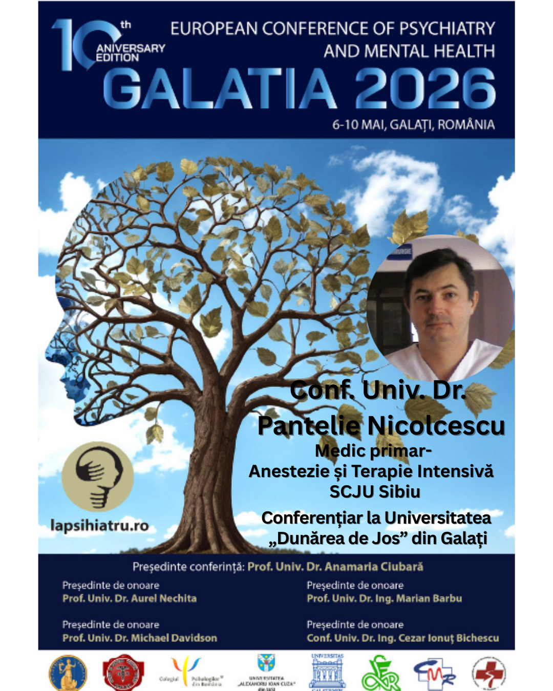 Galatia 2026, ediția jubiliară. Conf. Univ. Dr. Pantelie Nicolcescu, medic primar ATI