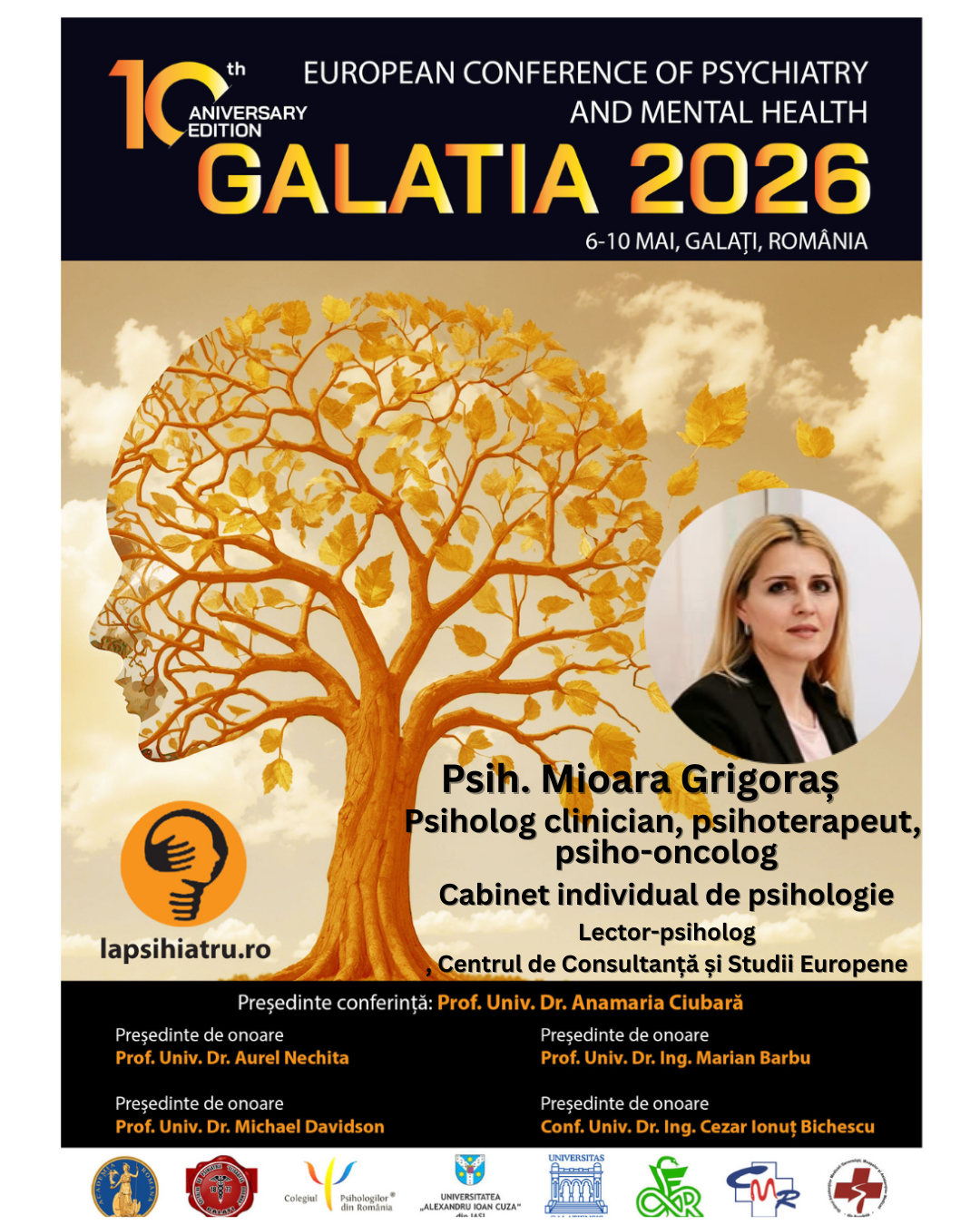 Galatia 2026, ediția jubiliară. Psiholog Mioara Grigoraș