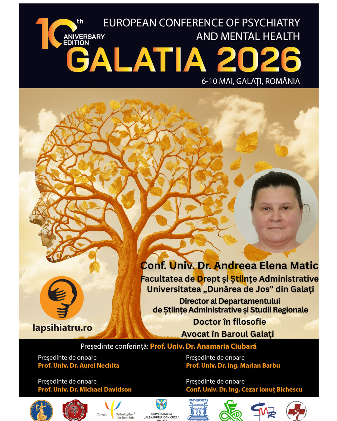 Galatia 2026, ediția jubiliară. Conf. Univ. Dr. Andreea Elena Matic