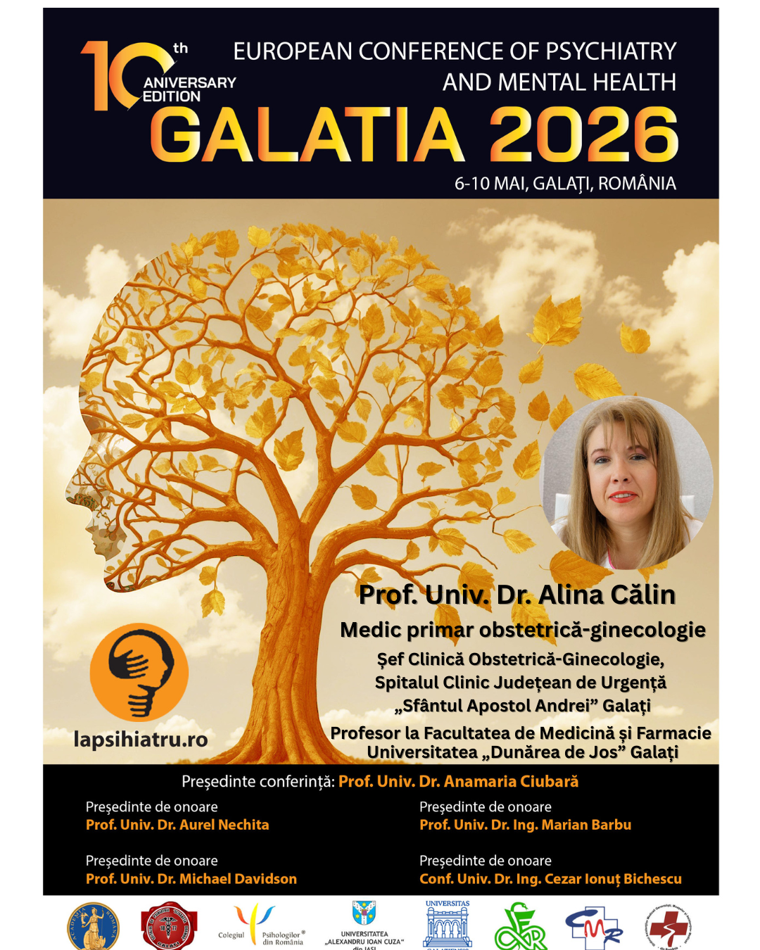 Galatia 2026, ediția jubiliară. Prof. Univ. Dr. Alina Călin