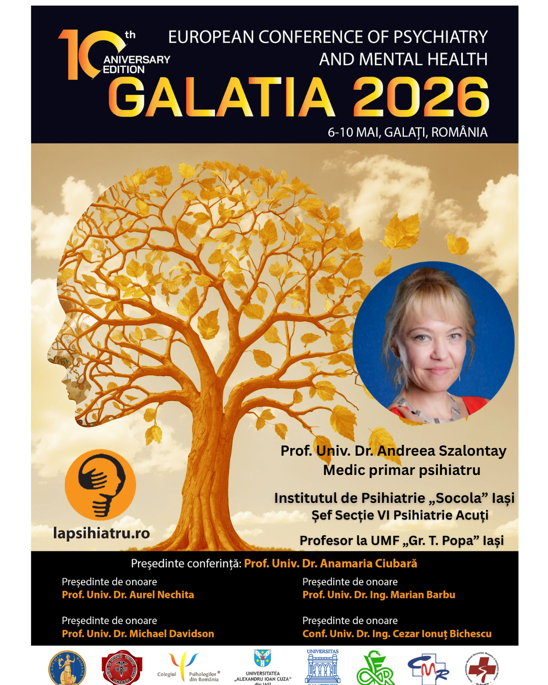Galatia 2026, ediția jubiliară. Prof. Univ. Dr. Andreea Szalontay