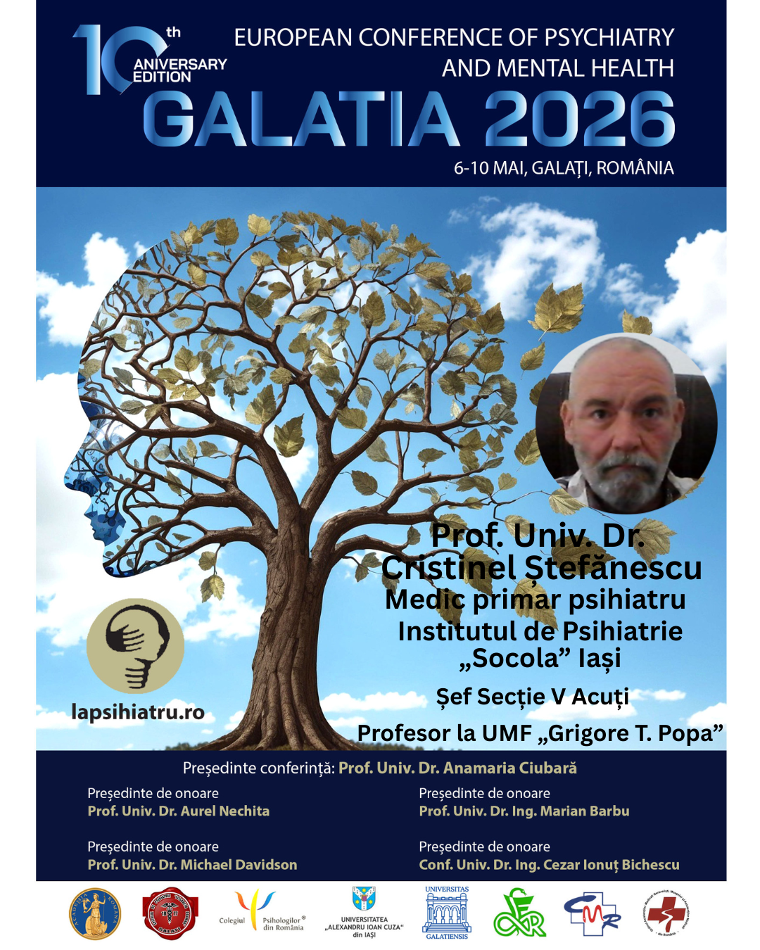 Galatia 2026, ediția jubiliară. Prof. Univ. Dr. Cristinel Ștefănescu