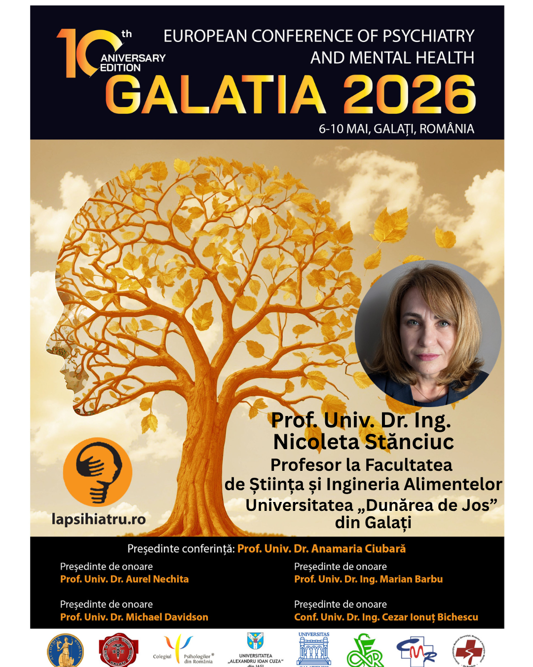 Galatia 2026, ediția jubiliară. Prof. Univ. Dr. Ing. Nicoleta Stănciuc