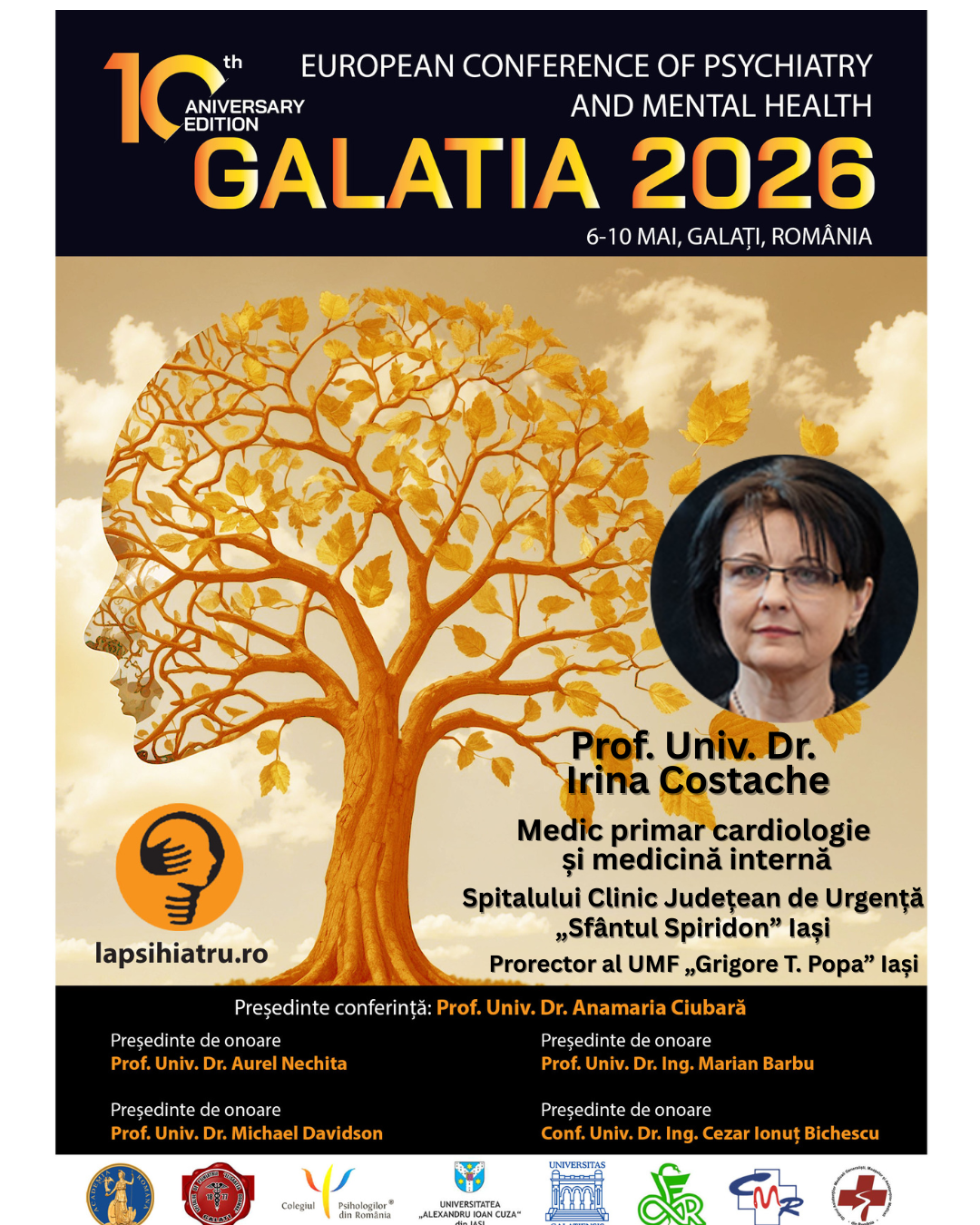 Galatia 2026, ediția jubiliară. Prof. Univ. Dr. Irina Costache