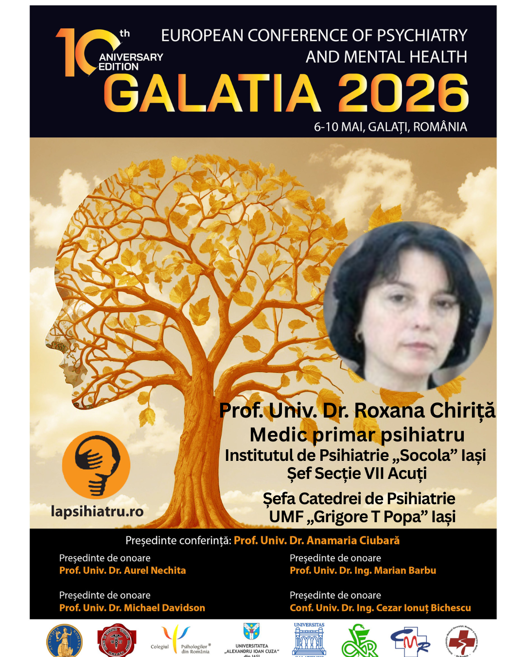 Galatia 2026, ediția jubiliară. Prof. Univ. Dr. Roxana Chiriță