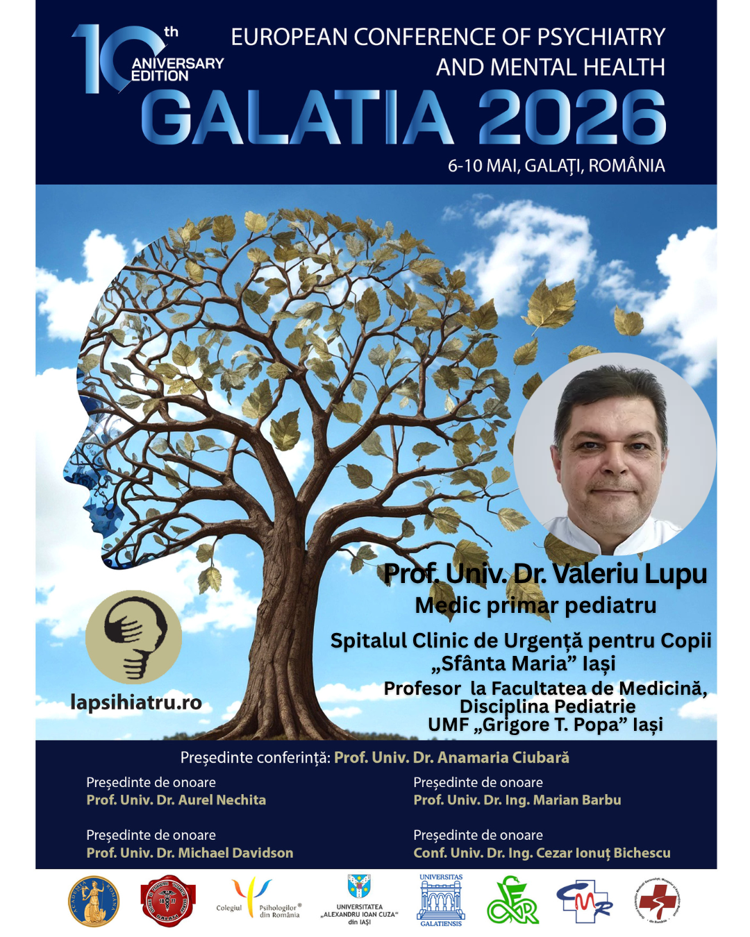 Galatia 2026, ediția jubiliară. Prof. Univ. Dr. Valeriu Lupu