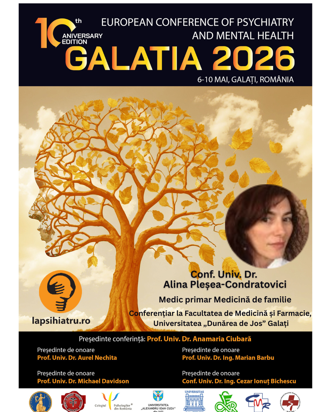 Galatia 2026, ediția jubiliară. Conf. Univ. Dr. Alina Pleșea-Condratovici