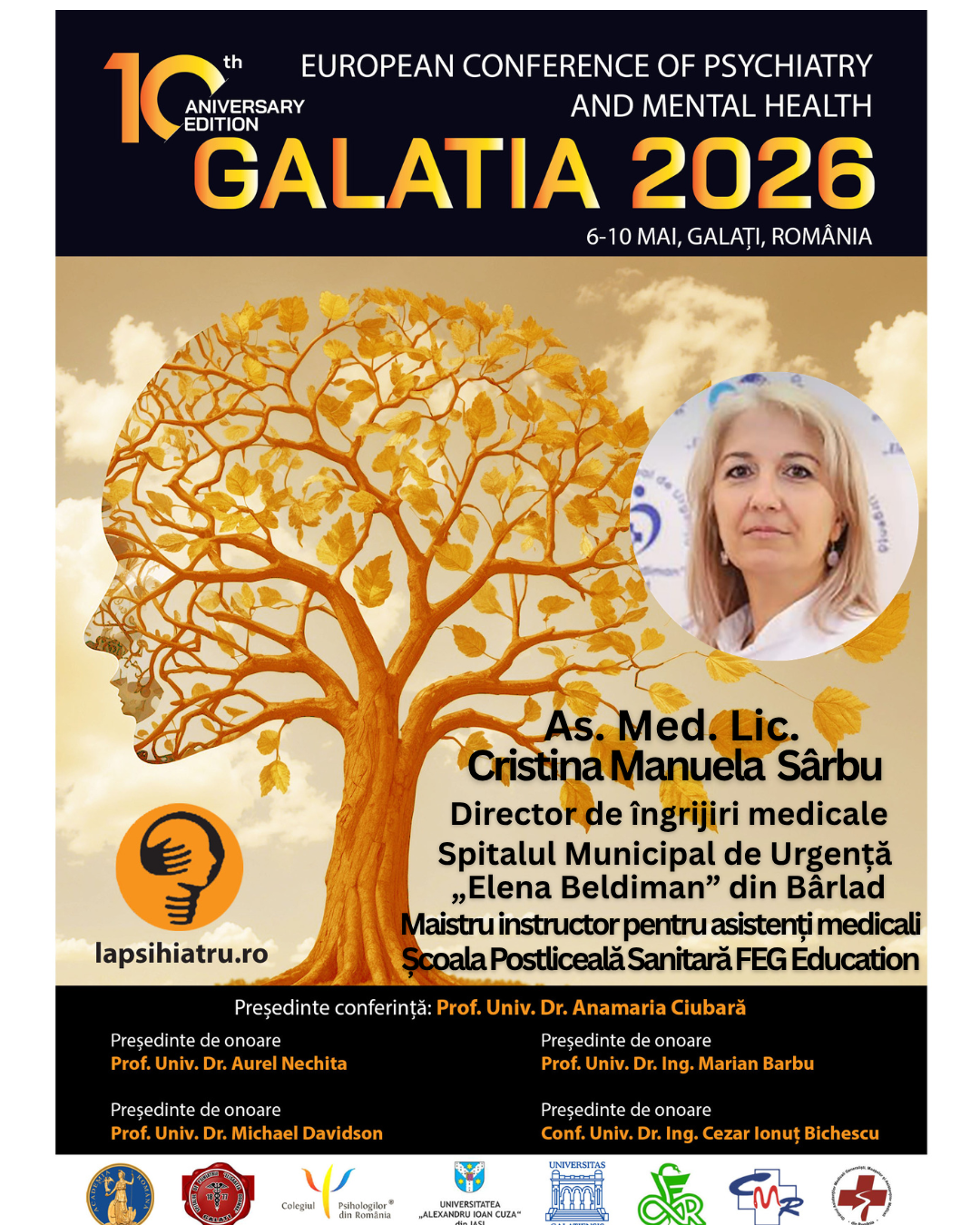Galatia 2026, ediția jubiliară. As. Med. Lic. Cristina Manuela Sârbu