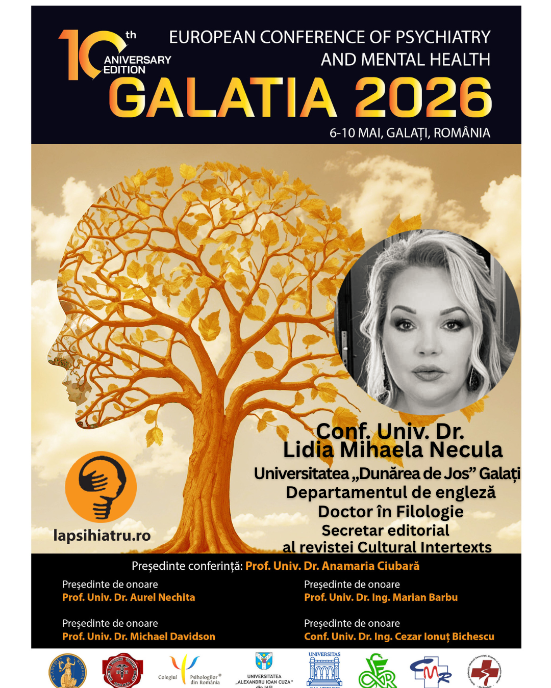 Galatia 2026, ediția jubiliară. Conf. Univ. Dr. Lidia Mihaela Necula