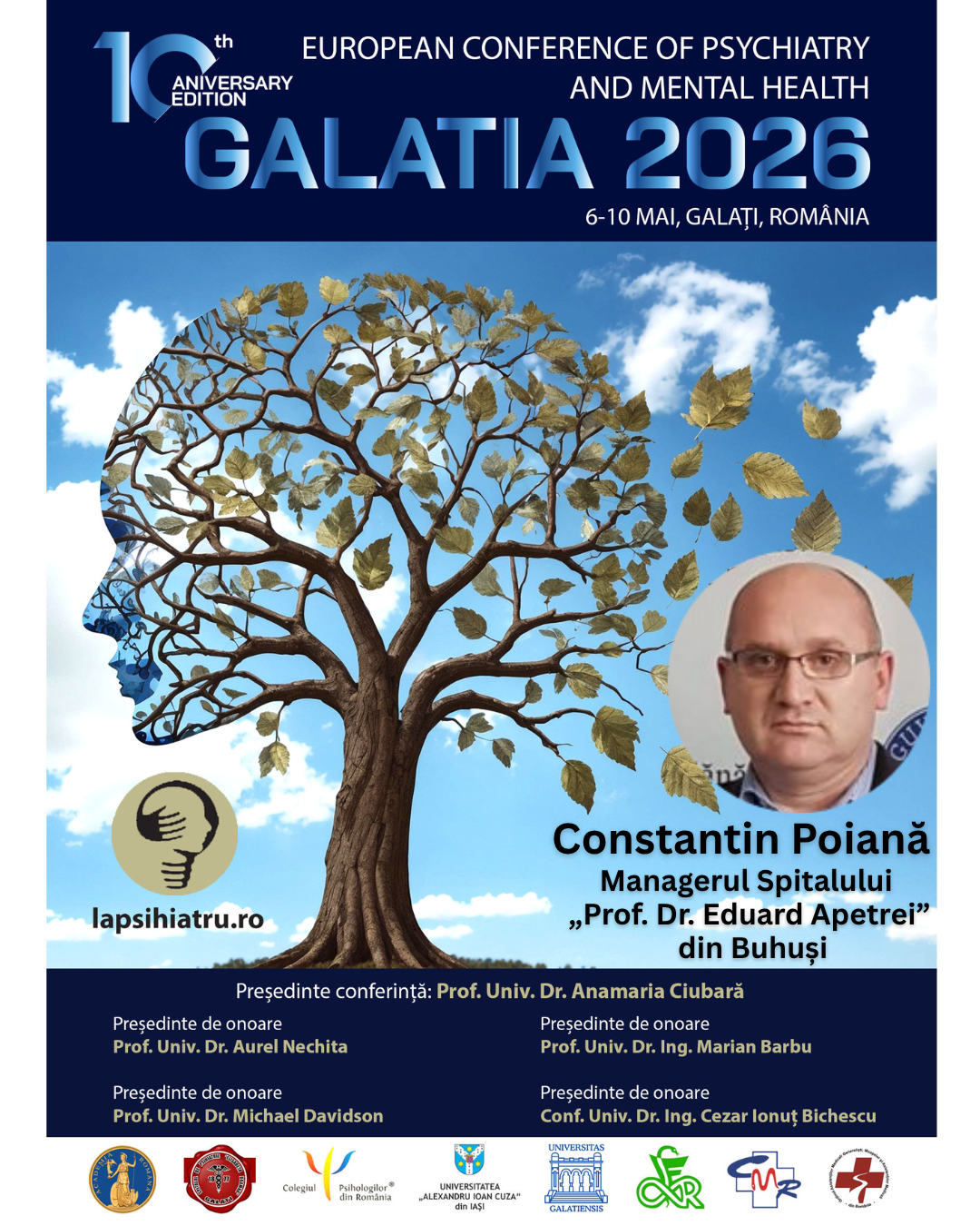 Galatia 2026, ediția jubiliară. Constantin Poiană, manager al Spitalului „Prof. Dr. Eduard Apetrei” din Buhuși