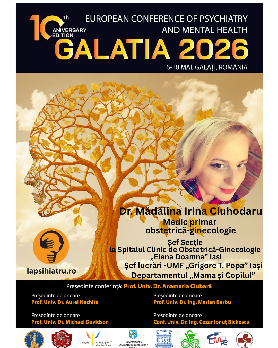 Galatia 2026, ediția jubiliară. Dr. Mădălina Irina Ciuhodaru