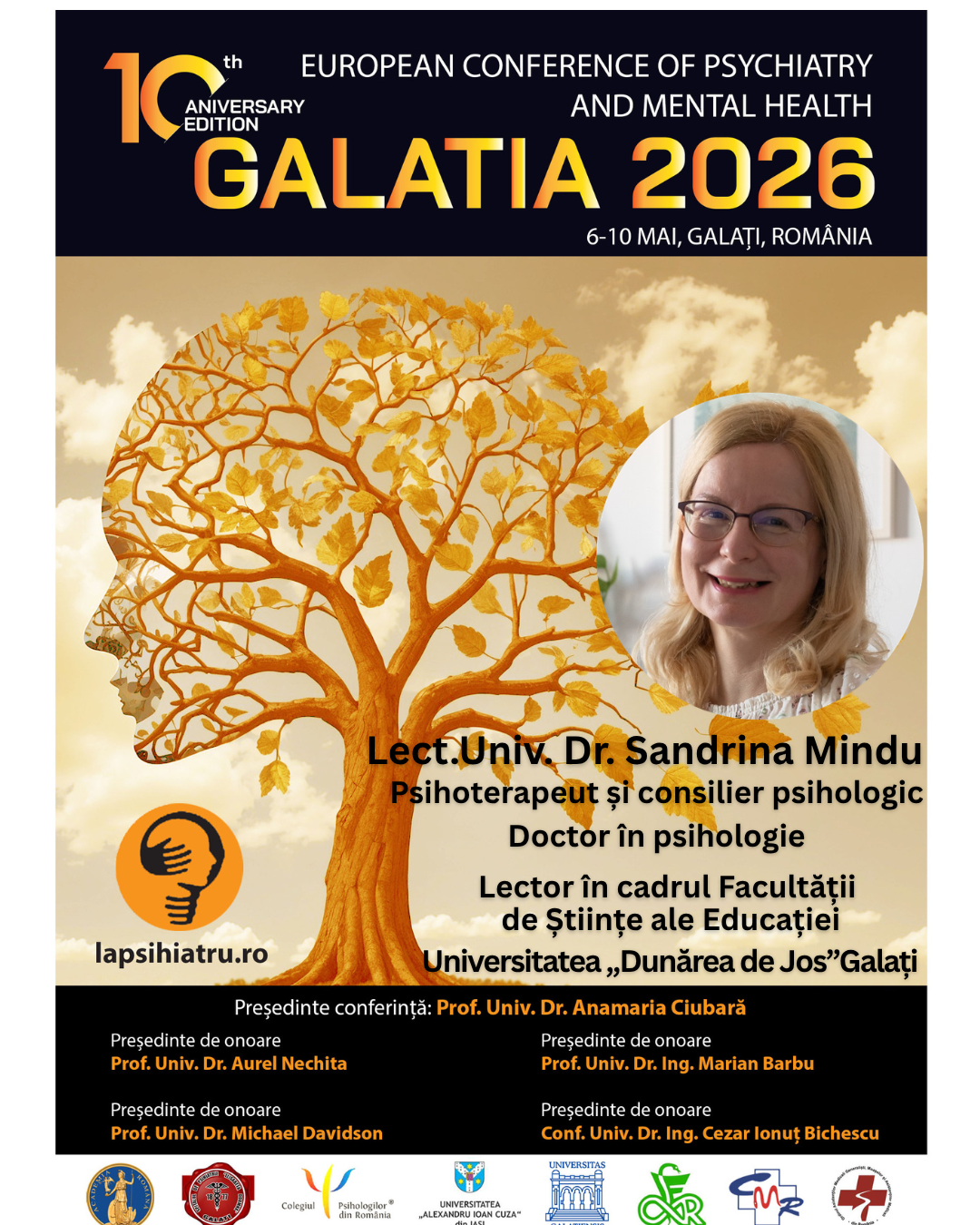 Galatia 2026, ediția jubiliară. Lect. Univ. Dr. Sandrina Mindu