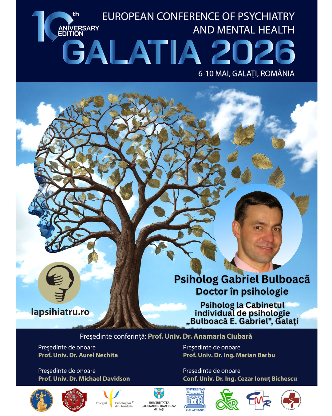 Galatia 2026, ediția jubiliară. Psiholog Dr. Gabriel Bulboacă