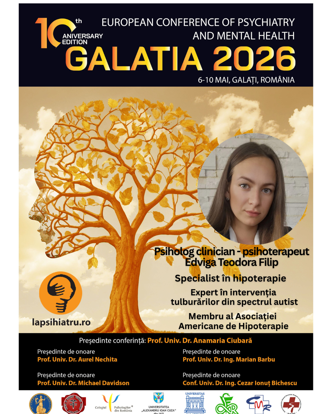 Galatia 2026, ediția jubiliară. Psiholog clinician- psihoterapeut Edviga Teodora Filip