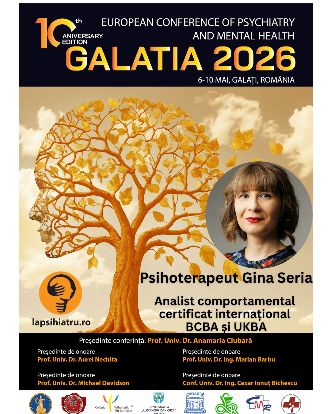 Galatia 2026, ediția jubiliară. Psihoterapeut Gina Seria