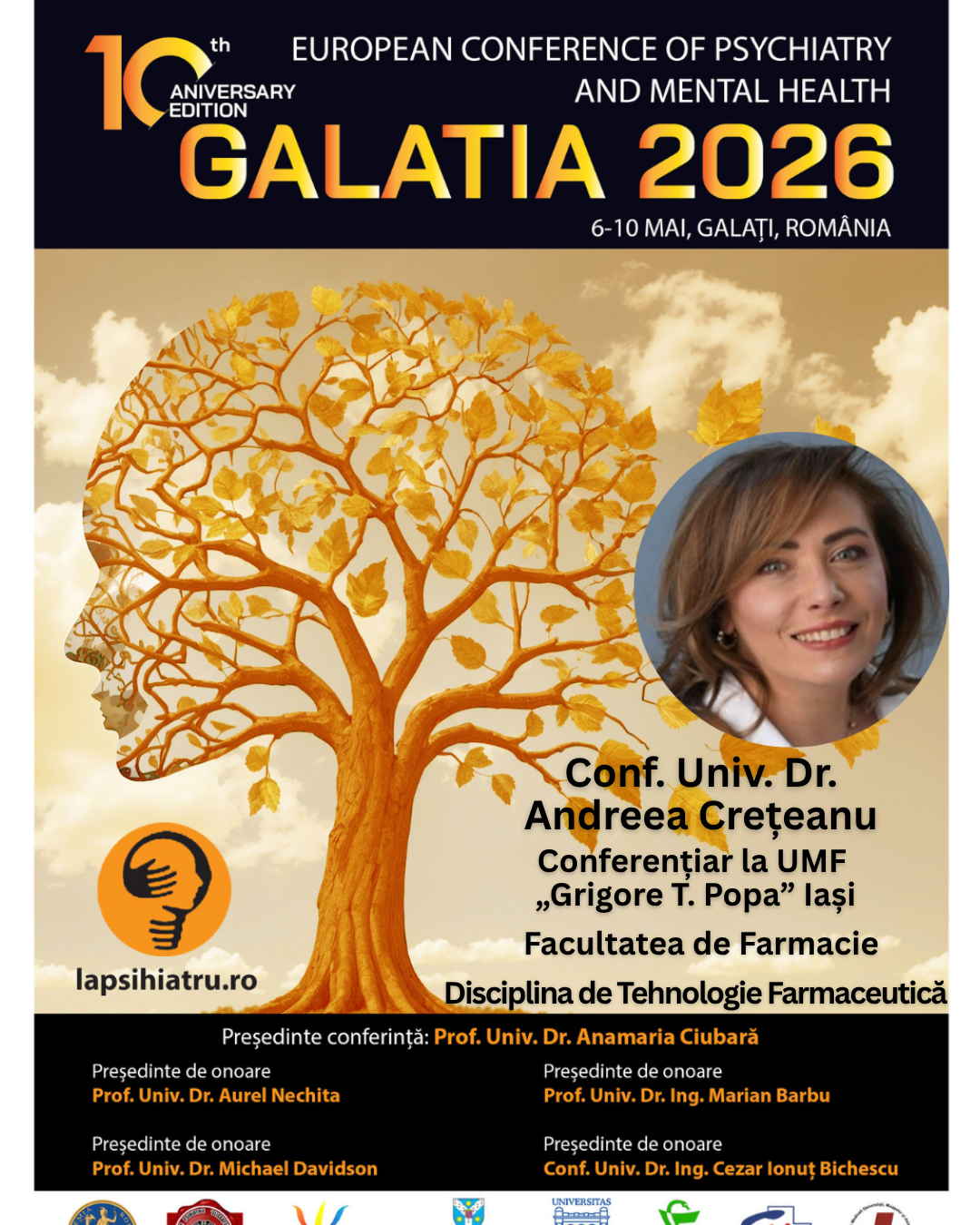 Galatia 2026, ediția jubiliară. Conf. Univ. Dr. Andreea Crețeanu