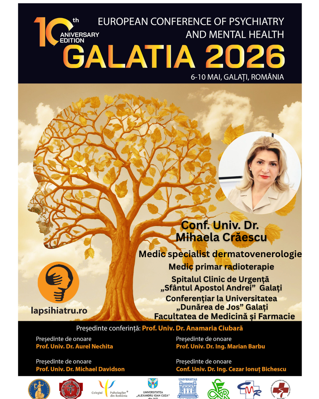 Galatia 2026, ediția jubiliară. Conf. Univ. Dr. Mihaela Crăescu