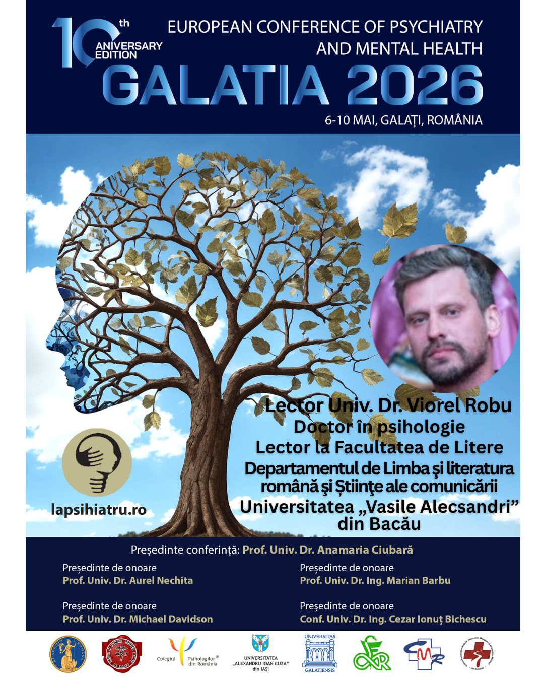 Galatia 2026, ediția jubiliară. Lector Univ. Dr. Psih. Viorel Robu