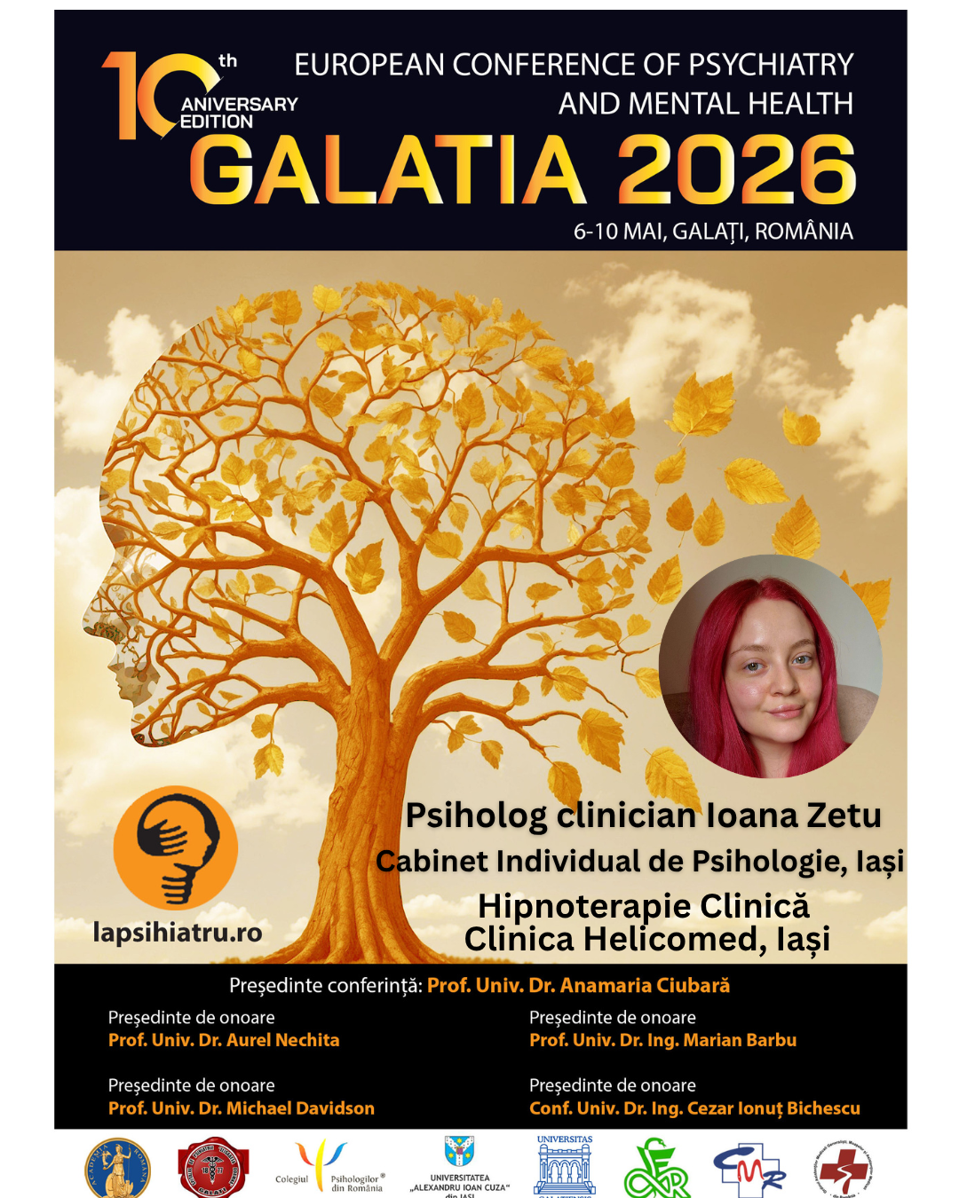 Galatia 2026, ediția jubiliară. Psiholog clinician Ioana Zetu